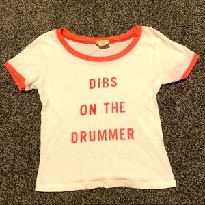 ‘Dibs on the Drummer’ Hollister Ringer Tee